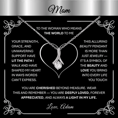 💎 Alluring Beauty – Gold Pendant Necklace Gift for Mom, Aunt, Grandma, or Stepmom - TheBestGiftPlace
