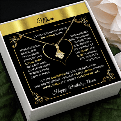 💎 Alluring Beauty – Gold Pendant Necklace Gift for Mom, Aunt, Grandma, or Stepmom - TheBestGiftPlace