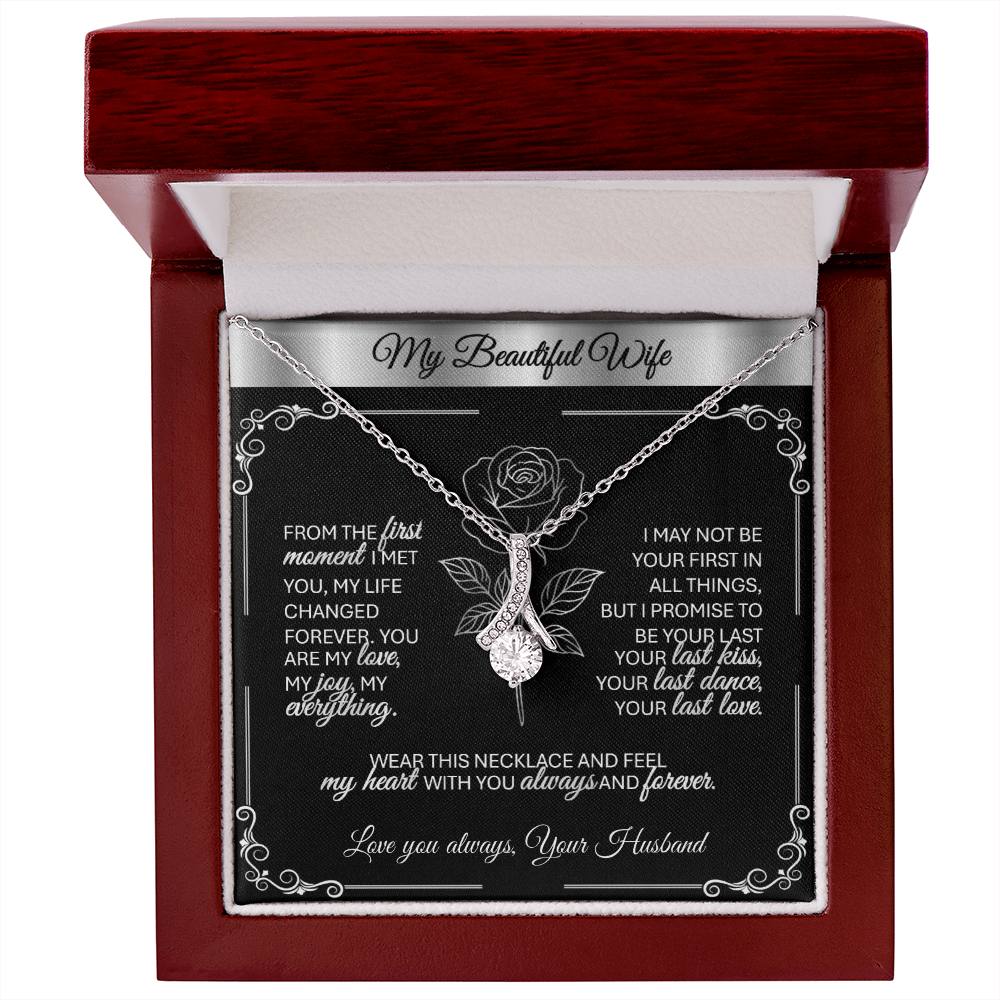 Alluring Beauty Silver Necklace – A Husband's Promise of Love 💛 - TheBestGiftPlace