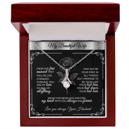 Alluring Beauty Silver Necklace – A Husband's Promise of Love 💛 - TheBestGiftPlace