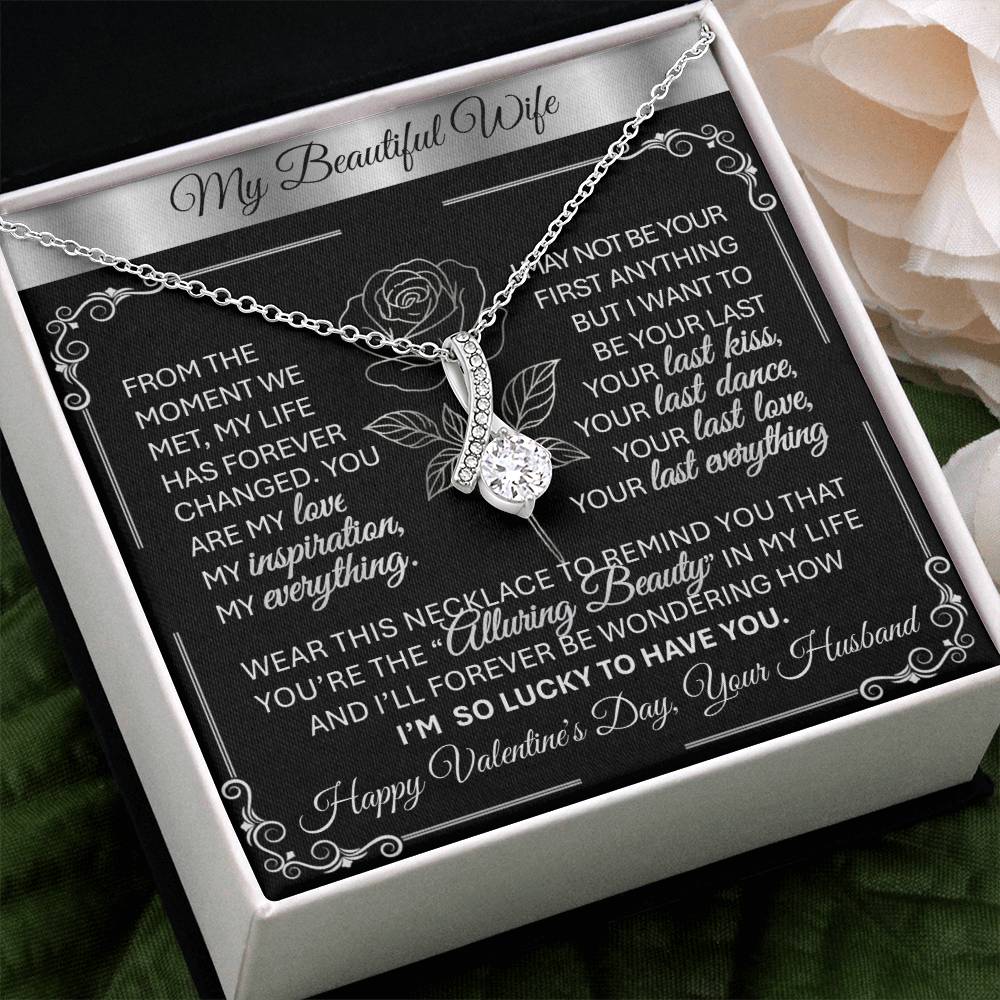 Alluring Beauty Silver Necklace – A Husband's Promise of Love 💛 - TheBestGiftPlace