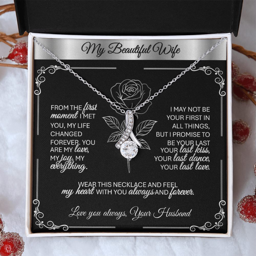 Alluring Beauty Silver Necklace – A Husband's Promise of Love 💛 - TheBestGiftPlace