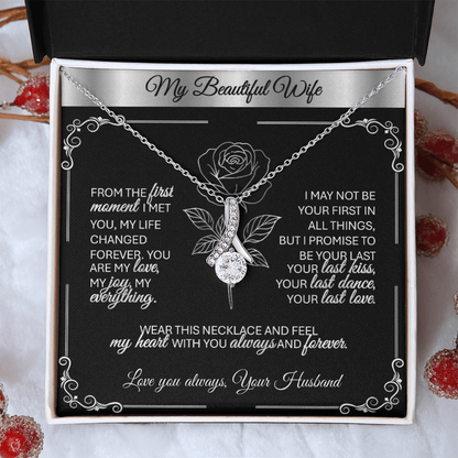 Alluring Beauty Silver Necklace – A Husband's Promise of Love 💛 - TheBestGiftPlace