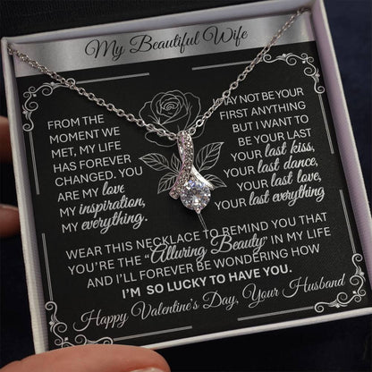 Alluring Beauty Silver Necklace – A Husband's Promise of Love 💛 - TheBestGiftPlace
