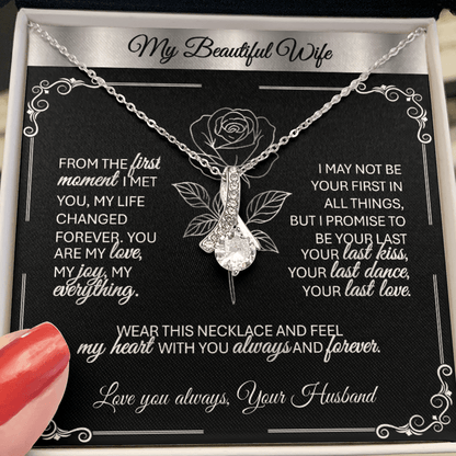 Alluring Beauty Silver Necklace – A Husband's Promise of Love 💛 - TheBestGiftPlace