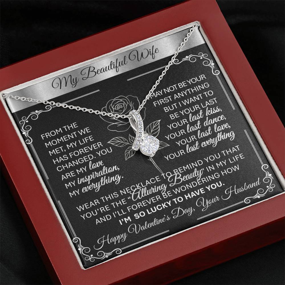 Alluring Beauty Silver Necklace – A Husband's Promise of Love 💛 - TheBestGiftPlace