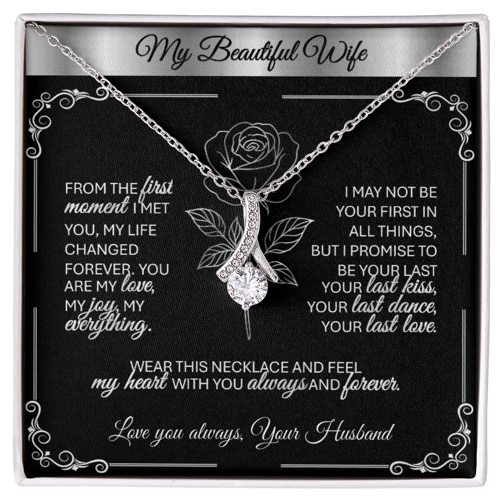 Alluring Beauty Silver Necklace – A Husband's Promise of Love 💛 - TheBestGiftPlace