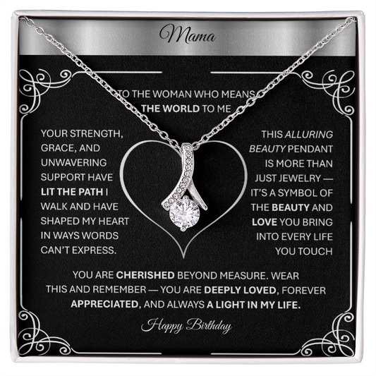 💎 Alluring Beauty – Gold Pendant Necklace Gift for Mom, Aunt, Grandma, or Stepmom