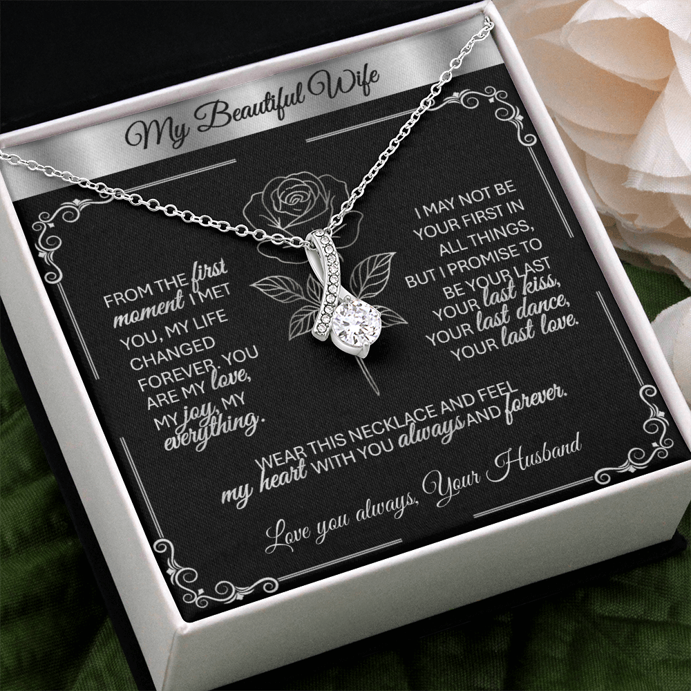 Alluring Beauty Silver Necklace – A Husband's Promise of Love 💛