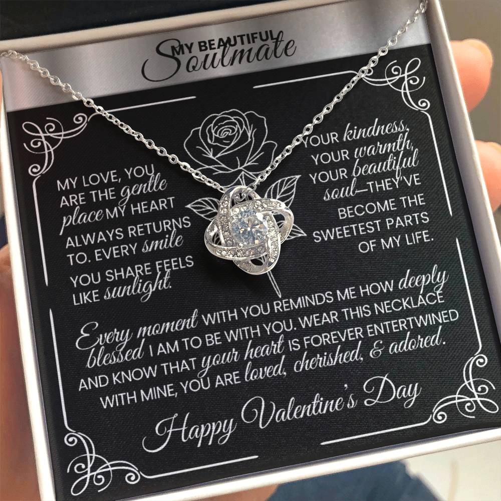 A Valentine's Gift for the One Who Holds Your Heart - Silver Love Knot Necklace