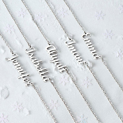 Custom Name Necklace With Message Card – Handmade Personalized Gift