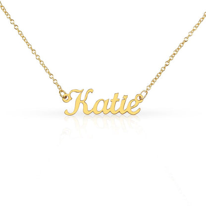 Personalized Gold Name Necklace Gift 🎁- With Message Card from Dad