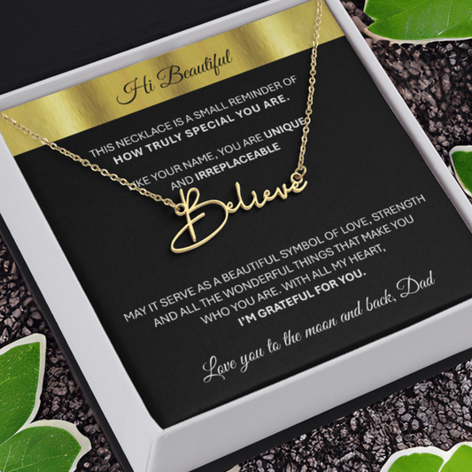 Personalized Name Gold or Silver Necklace in Elegant Script – Custom Jewelry Gift