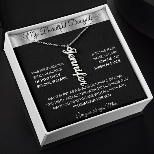 Unique Custom Silver Name Necklace – Personalized Keepsake Jewelry