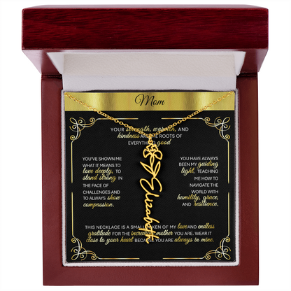 Elegant 🌼 GOLD 🌼 Birth Flower Name Necklace for Moms - Heartfelt Keepsake