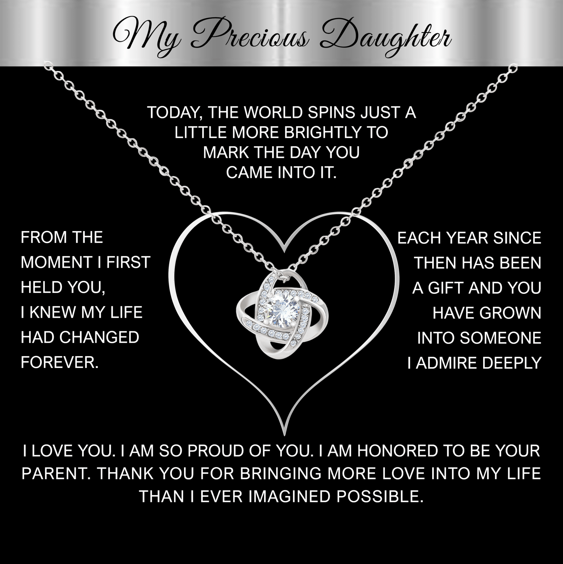 Celebrating the Woman You've Become with this Love Knot Necklace Gift - TheBestGiftPlace