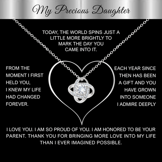 Celebrating the Woman You've Become with this Love Knot Necklace Gift - TheBestGiftPlace