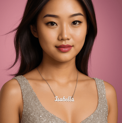 Custom Name Necklace With Message Card – Handmade Personalized Gift - TheBestGiftPlace