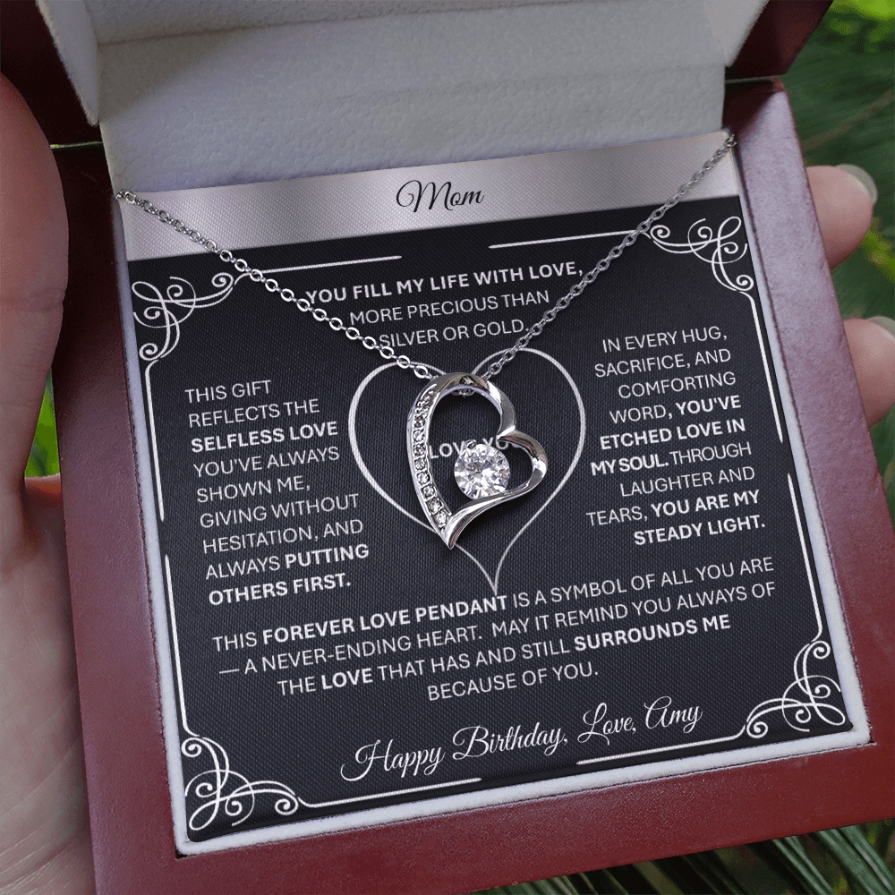 Eternal Love Necklace: Cherished Keepsake Gift for Moms & Grandmas - TheBestGiftPlace