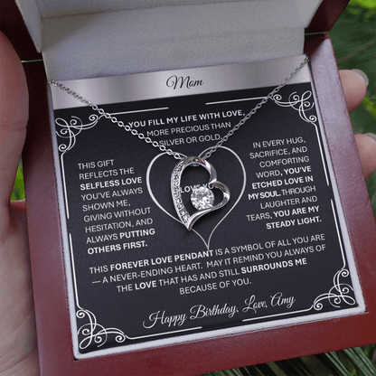 Eternal Love Necklace: Cherished Keepsake Gift for Moms & Grandmas - TheBestGiftPlace