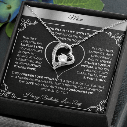 Eternal Love Necklace: Cherished Keepsake Gift for Moms & Grandmas - TheBestGiftPlace