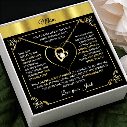 Eternal Love Necklace: Cherished Keepsake Gift for Moms & Grandmas - TheBestGiftPlace