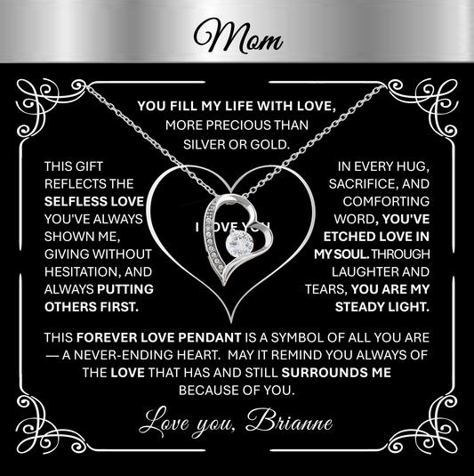 Eternal Love Necklace: Cherished Keepsake Gift for Moms & Grandmas - TheBestGiftPlace