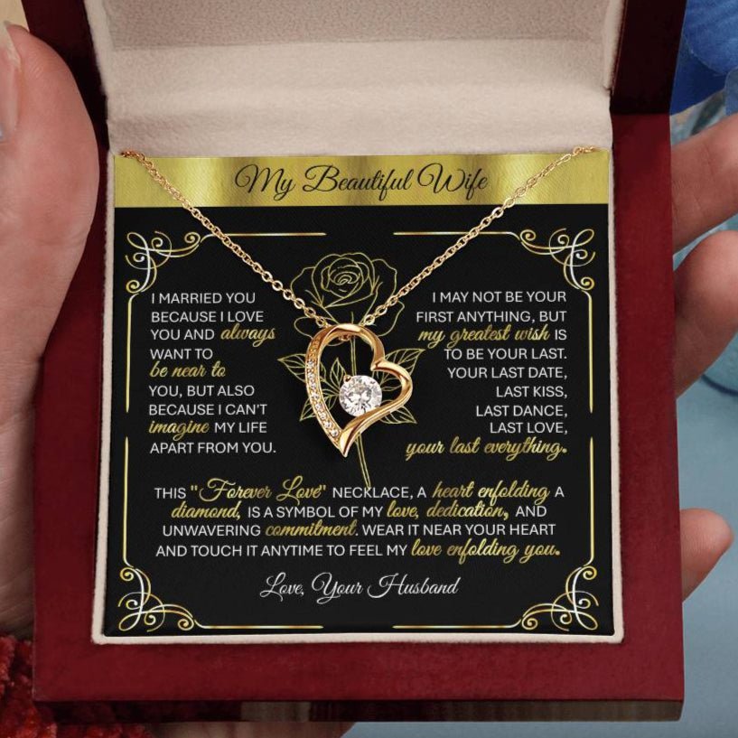 Forever Love Necklace Gift – A Husband's Promise to His Wife 💖 - TheBestGiftPlace