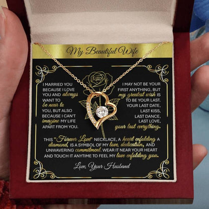 Forever Love Necklace Gift – A Husband's Promise to His Wife 💖 - TheBestGiftPlace