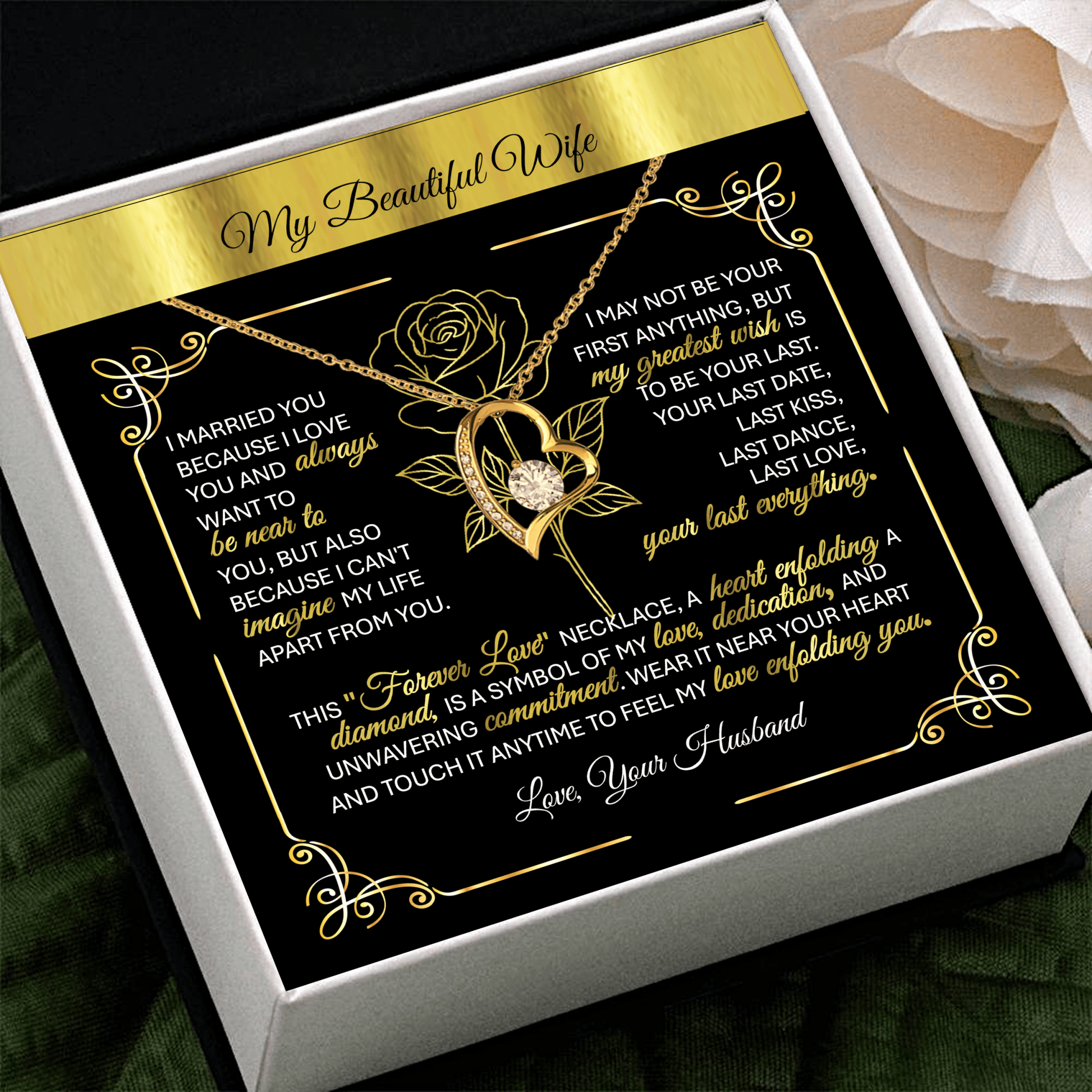 Forever Love Necklace Gift – A Husband's Promise to His Wife 💖 - TheBestGiftPlace