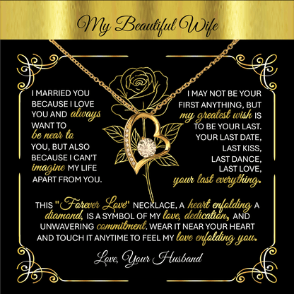 Forever Love Necklace Gift – A Husband's Promise to His Wife 💖 - TheBestGiftPlace