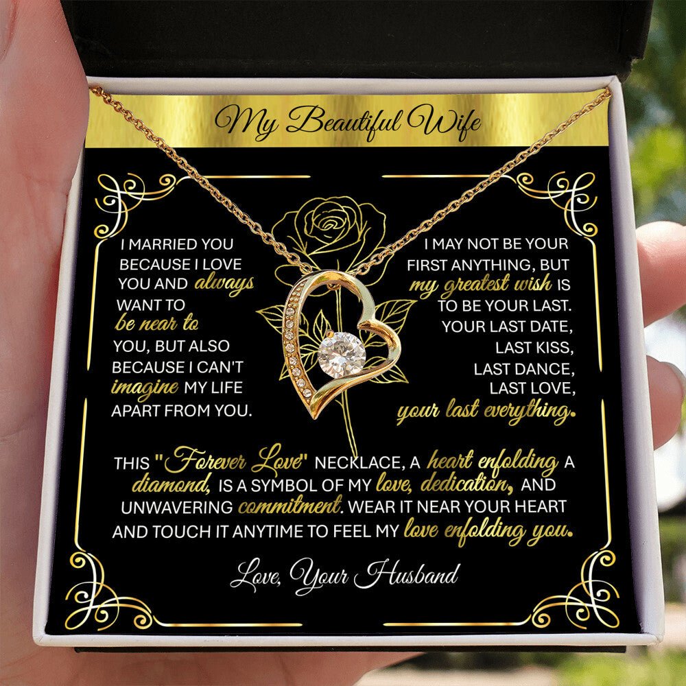 Forever Love Necklace Gift – A Husband's Promise to His Wife 💖 - TheBestGiftPlace