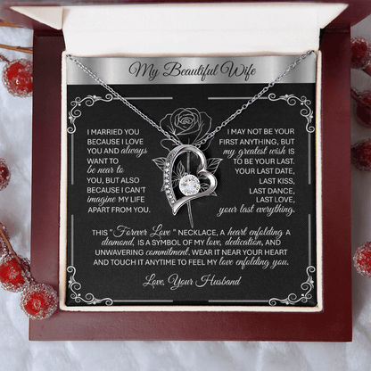 Forever Love SILVER Necklace Gift – A Husband's 💖 Promise 💖 to His Wife - TheBestGiftPlace