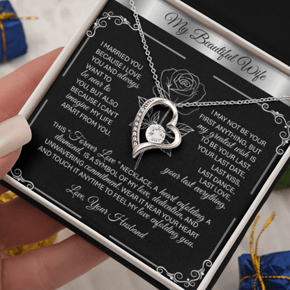 Forever Love SILVER Necklace Gift – A Husband's 💖 Promise 💖 to His Wife - TheBestGiftPlace