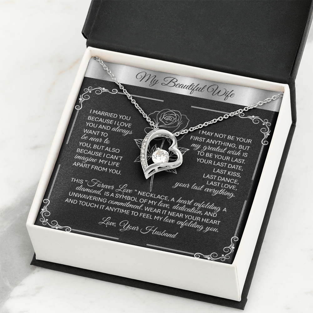 Forever Love SILVER Necklace Gift – A Husband's 💖 Promise 💖 to His Wife - TheBestGiftPlace
