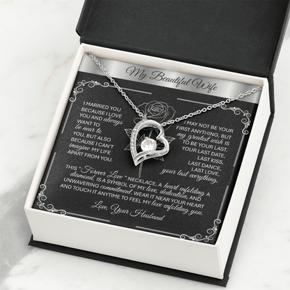 Forever Love SILVER Necklace Gift – A Husband's 💖 Promise 💖 to His Wife - TheBestGiftPlace