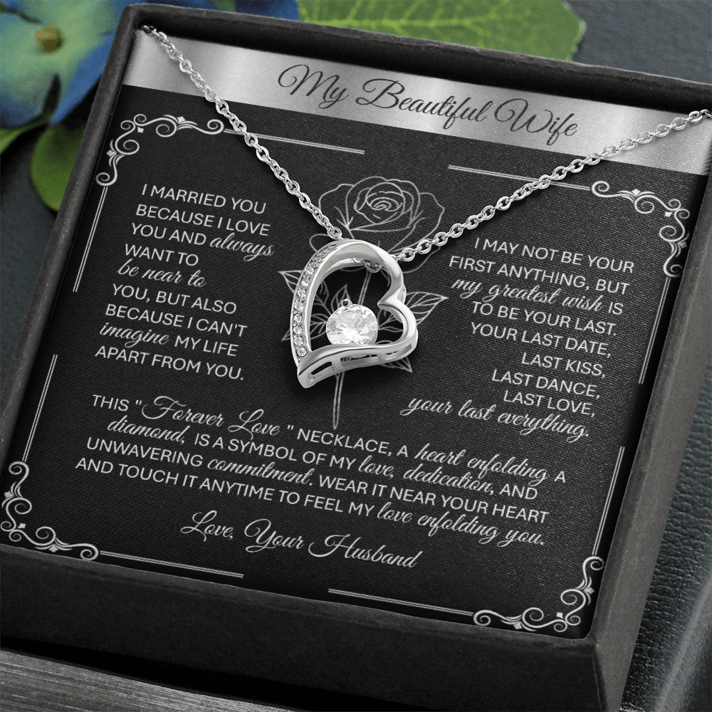 Forever Love SILVER Necklace Gift – A Husband's 💖 Promise 💖 to His Wife - TheBestGiftPlace