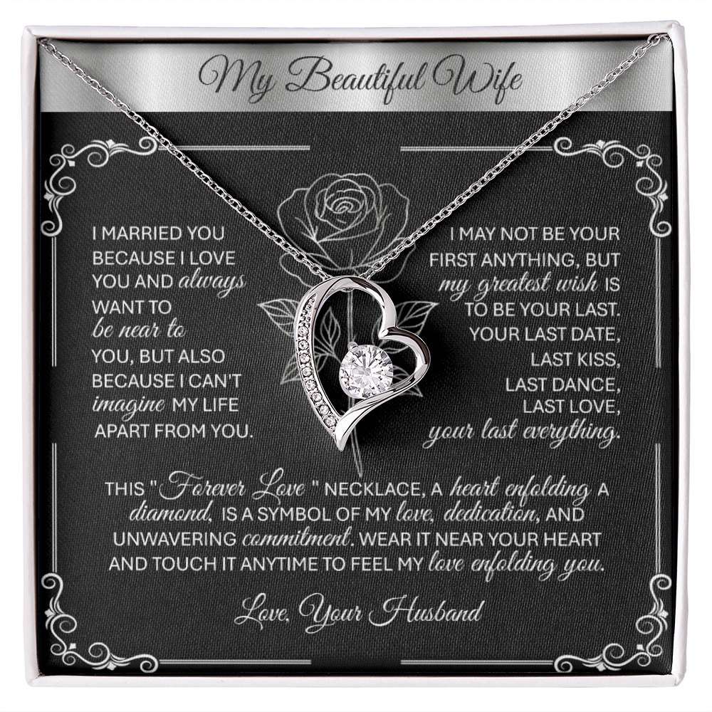 Forever Love SILVER Necklace Gift – A Husband's 💖 Promise 💖 to His Wife - TheBestGiftPlace