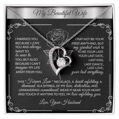 Forever Love SILVER Necklace Gift – A Husband's 💖 Promise 💖 to His Wife - TheBestGiftPlace