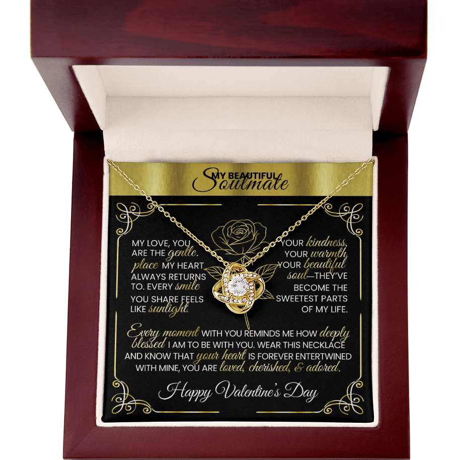 GOLD Love - Knot Necklace – A Valentine Gift of Promise 💖 - TheBestGiftPlace