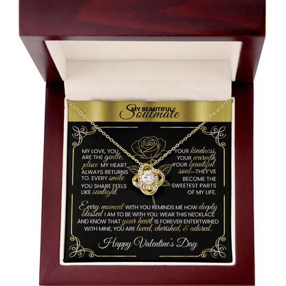 GOLD Love - Knot Necklace – A Valentine Gift of Promise 💖 - TheBestGiftPlace