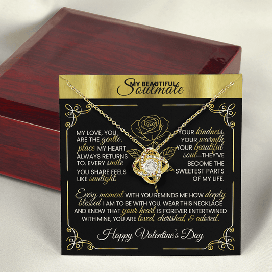 GOLD Love - Knot Necklace – A Valentine Gift of Promise 💖 - TheBestGiftPlace