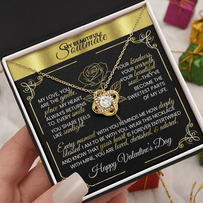 GOLD Love - Knot Necklace – A Valentine Gift of Promise 💖 - TheBestGiftPlace