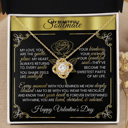 GOLD Love - Knot Necklace – A Valentine Gift of Promise 💖 - TheBestGiftPlace