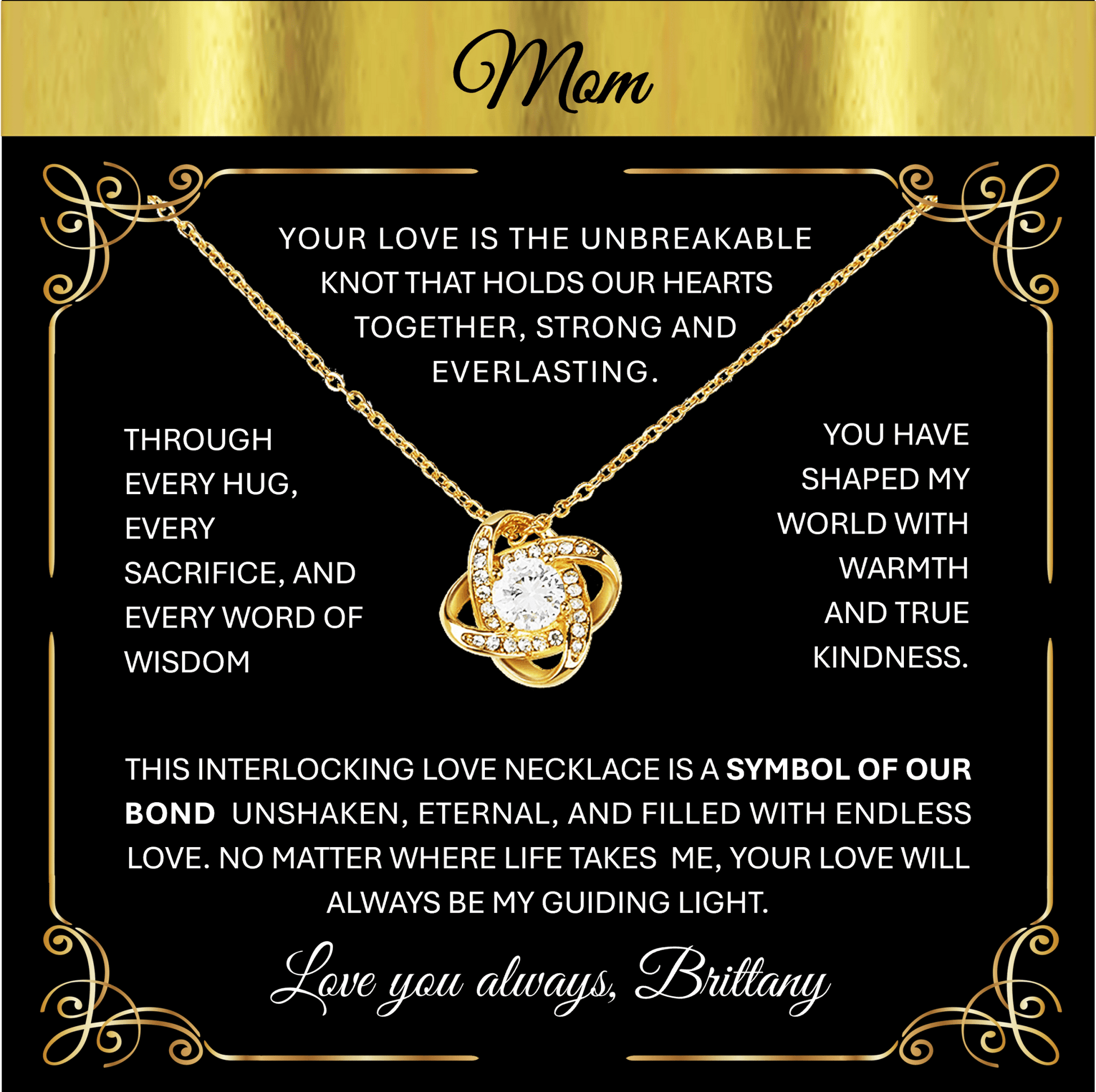 🔥 Gold or Silver Love Knot Pendant Necklace – Symbol of Eternal Bond & Unbreakable Love - TheBestGiftPlace