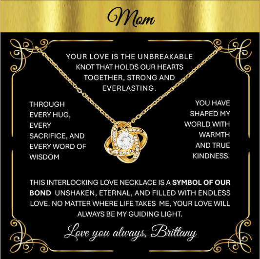 🔥 Gold or Silver Love Knot Pendant Necklace – Symbol of Eternal Bond & Unbreakable Love - TheBestGiftPlace