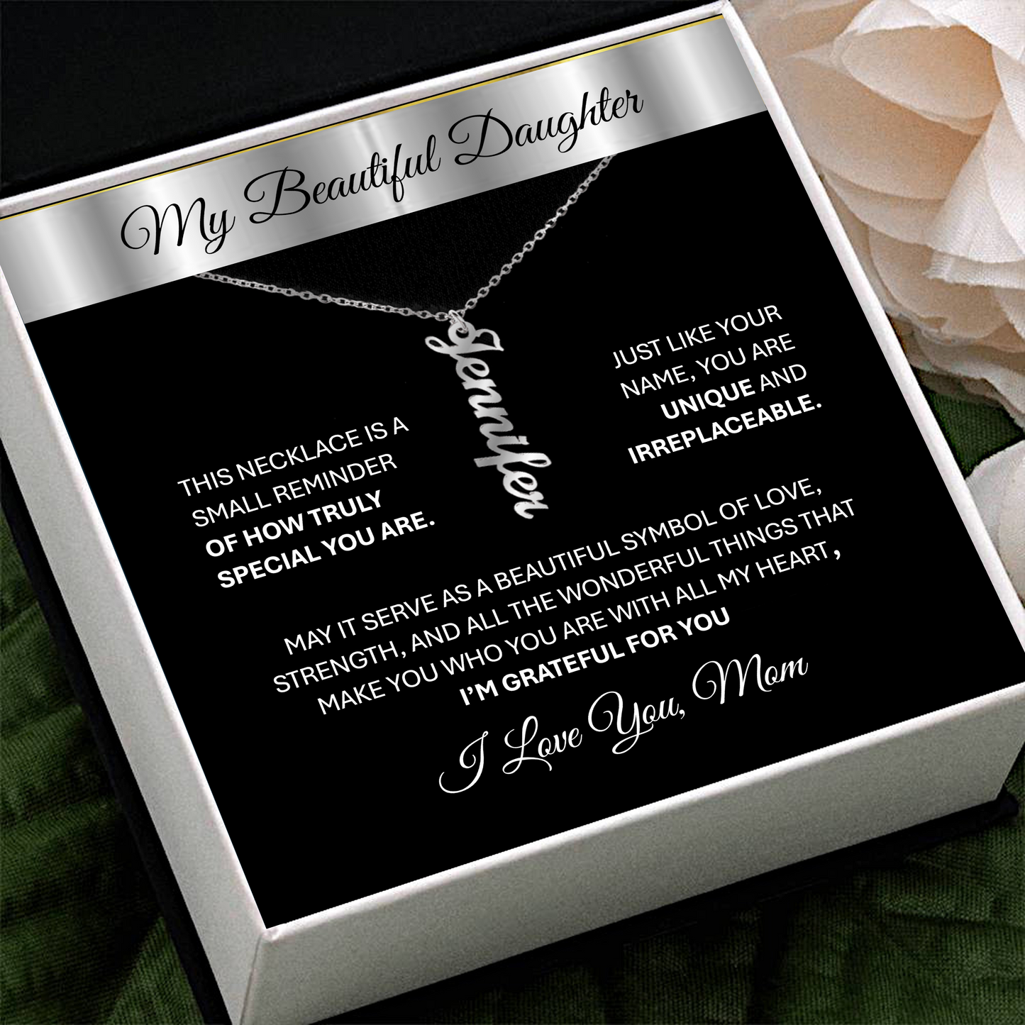Unique Custom Silver or Gold Name Necklace – Personalized Keepsake Jewelry!