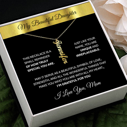 Unique Custom Silver or Gold Name Necklace – Personalized Keepsake Jewelry!