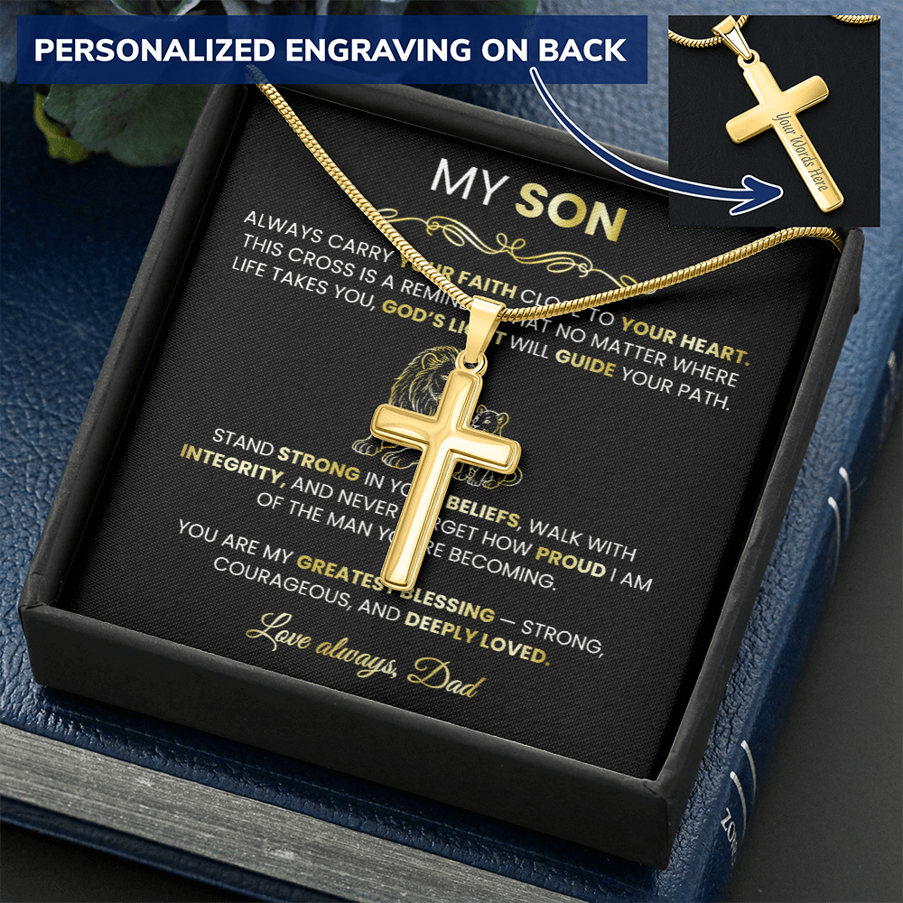 Men's Gold Cross Necklace – Symbol of Strength & Faith - TheBestGiftPlace
