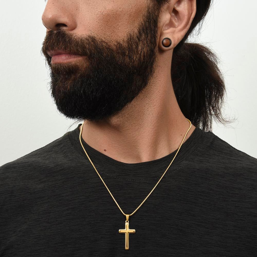 Men's Gold Cross Necklace – Symbol of Strength & Faith - TheBestGiftPlace